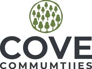 AI-reinterpreted version of the Cove logo with garbled text