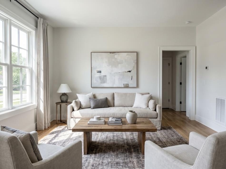 Room with straight vertical lines