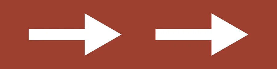 Directional arrow, red rider